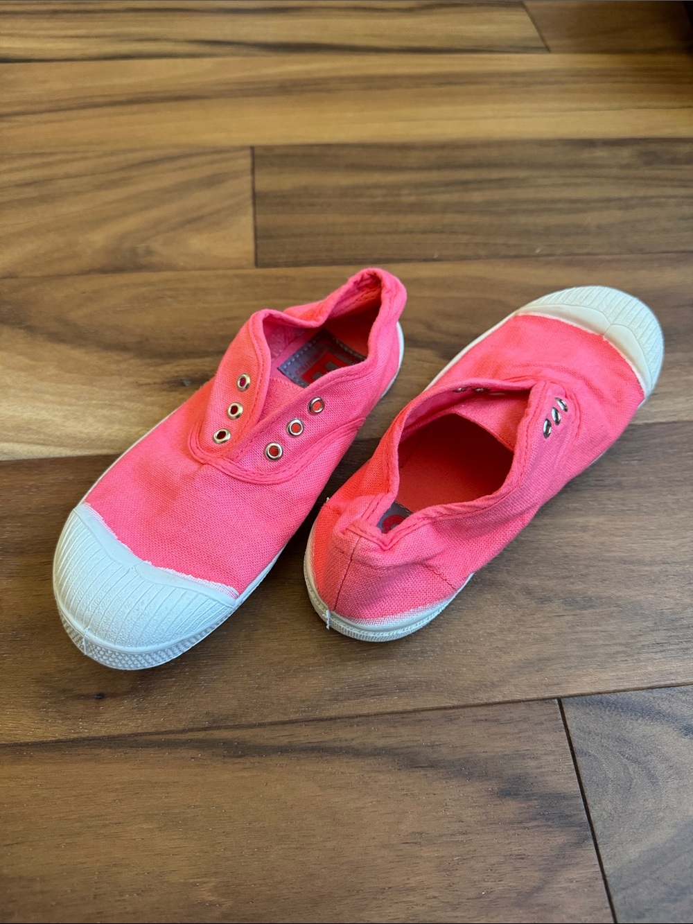 Bensimon Kids Slip-On Sneakers in Coral Pink